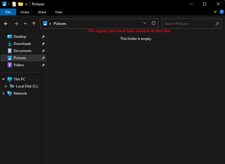 File Explorer after cleanup